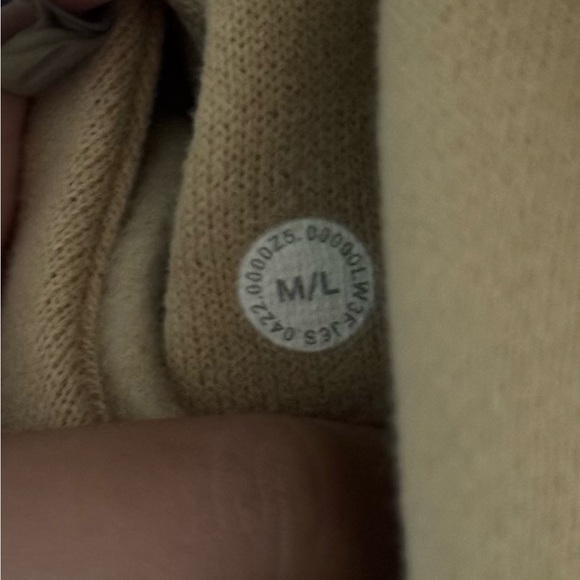 Beige M/L Lululemon Half-Zip Funnel Neck Scuba - Picture 4 of 5